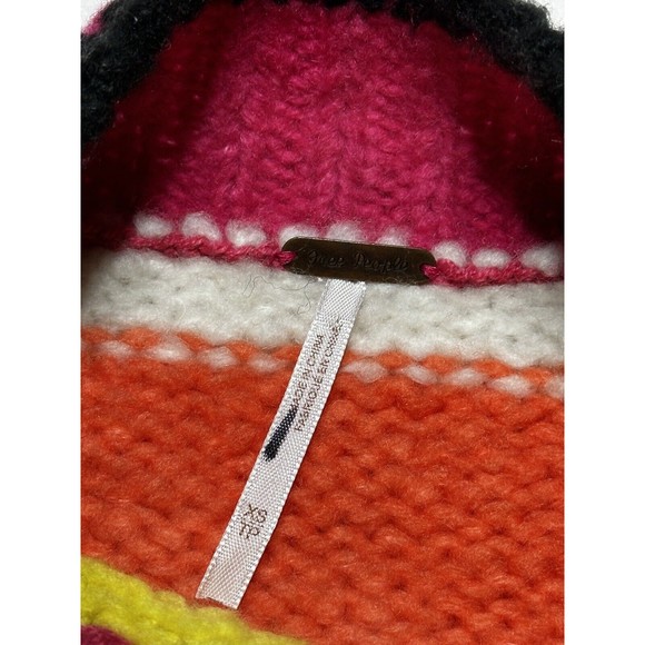 Free People Foxy Stripe Sweater Pullover - Size XS Wool Blend Extra Small EUC - Picture 5 of 13